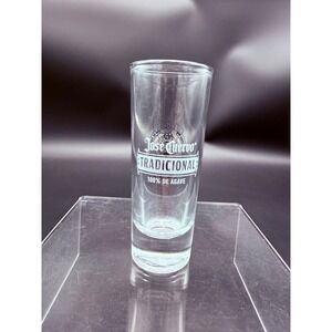 Jose Cuervo Tradicional Shot Glass Mexico Soccer FMF Logo Tall Shooter
